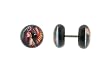 Genuine Ed Hardy Anodized Black Fake Plug - Indian Logo -16g Wire - 10mm - Sold as a Pair