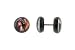 Genuine Ed Hardy Anodized Black Fake Plug - Indian Logo -16g Wire - 10mm - Sold as a Pair