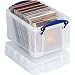 Really Useful 3C Kunststoff-Aufbewahrungsbox leicht robust stapelbar 3 Liter 245 x 180 x 160 mm transparent