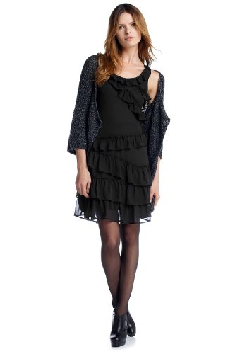 ESPRIT Damen Kleid (mini) Y21750, Gr. 38, Schwarz (black 001) Preisvergleich