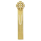 Gold-tone Jerusalem Cross Large Bookmark