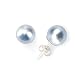 Olive n Figs Sterling Silver and Genuine Swarovski Crystal Pearl Stud Earring - Blue (8mm)