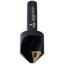 Dorian Tool CS90 90 Degree Indexable Countersink Cutter, 2" Overall Length, 1/8" Cutter Diameter, 3/8" Shank Diameter, 11/64" Face Width