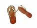 Red Jade Flip Flop Plumeria Strap Sandal Earrings, 14k Gold