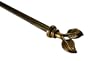BCL Drapery Hardware 58LF86 86-Inch to 120-Inch Leaf Curtain Rod, Antique Gold