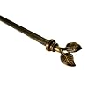BCL Drapery Hardware 58LF28 28-Inch to 48-Inch Leaf Curtain Rod, Antique Gold