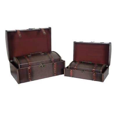 Classic Leather Trunk (Set of 4)