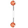 Orange Cubic Zirconia Bioplast Intimate Piercing