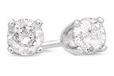 1/2 Carat Diamond Stud Earrings 14k White Gold