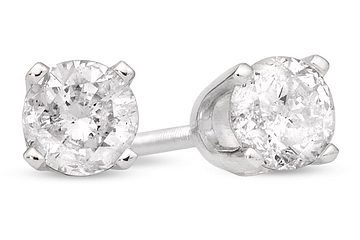1/2 Carat Diamond Stud Earrings 14k White Golden 1/2 Carat Diamond Stud Earrings 14k White Golden