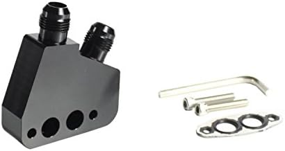 CARACETEK Oil Cooler Adapter Fit for GM LS Engines Color Black