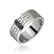 316L Stainless Steel Maze Pattern Ring