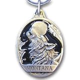 Pewter Key Ring - Montana Wolf