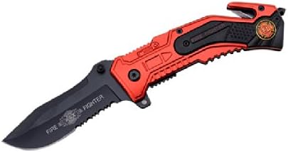 SE-910FF " zsiiU F.D " Rescue Folder Spring Assist Knife b2JmXADajD 4.5" Closed ghkdiwiy 2334rtyui gbh 4 1/2" closed, paz3tPfbTp 3 1/2" blade Rescue folder spring assist knife. gc6ItiL Featuring half serrated black stainless steel blade. Includes seat belt cutter, glass breaker and pocket clip.