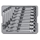12PC X-BEAM FLEX COMB RATCHETING WRENCH SET METRIC