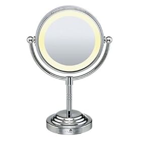 Click here to buy Conair Chrome Double-Sided Lighted Make-up Mirror by Conair.