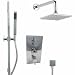 Kitchen & Housewares : Square 3/4" Thermostatic 2 Way Shower Valve Mixer Set
