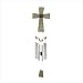 Time-worn Granite Look Cross Windchime