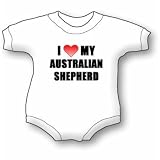 I Love My Australian Shepherd Baby Ultrasoft Onesie