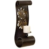 Benzara 56446 Triology Candle Holder Metal Wall Decor Sculpture 20 In.
