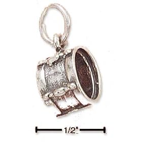 Buy Sterling Silver Drum Charm made by JewelryWeb now!