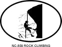 Rock Climbing Oval Bumper Sticker