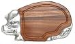 Wood Pig Cutting Board 13"L