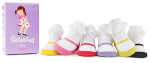 Trumpette Jitterbug Jenny Mary Jane Socks, Assorted, 0-12 Months 6 Pairs