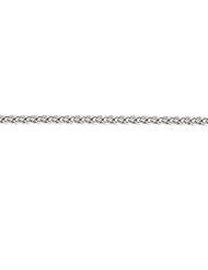 Genuine Volder Tirol TM White Gold Necklace. 18KT White Wheat 1.3 mm in Width and 16 inches in Length - 3 grams. 100% Satisfaction Guaranteed.