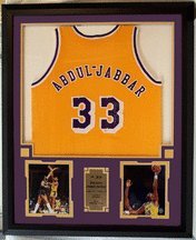 Kareem Abdul Jabbar Autographed Los Angeles Lakers Home Jersey Including Two 8