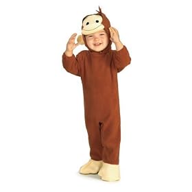 Curious George EZ-On Romper Costume: Baby's Size Birth - 9 Months by Rubies