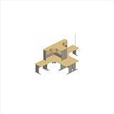 Bush Furniture Series A Wood Cubicle Office Set in Light Oak