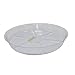 Misco Modern Patio Round Clear Plastic Planter Saucer, 7-Inch Diameter, Clear