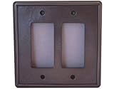 Fresco - Satin Nickel Silver Switch Plate / 2 Rocker by Baldwin