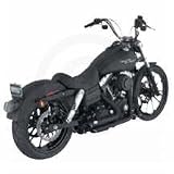 Vance and Hines Black Short Shot Staggered for Harley Dyna 06-09 Models
