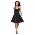 Astrapahl, Elegantes Cocktailkleid mit Nackholder Tr�gern, knielang, Farbe braun
