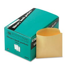 Quality Park 62273 Quality Park Library Book Card Pockets w/Ungummed Backs, Cameo Buff, 250/Bx