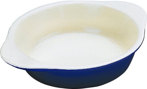 Chasseur 3/4 Quart Enamel Cast-Iron Round Dish, Blue