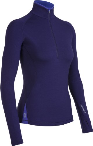 Icebreaker Damen Shirt GT260 Long Sleeve Express Zip, aura, L, IBSB85E89L