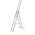Mehrzweckleiter Aluleiter Vielzweckleiter Leiter 3x12, 3 x 12 Sprossen