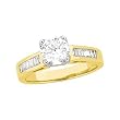18K Yellow Gold Diamond Engagement Ring Semimount - 0.45 Ct.