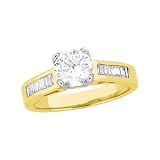 14K Yellow Gold Diamond Engagement Ring Semimount - 0.50 Ct.