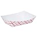 A World Of Deals #200 Paperboard Red Check Food Tray, 2-lb Capacity (Pack of 250)