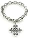 ExEx Fleur de Lis Cross Charm Bracelet