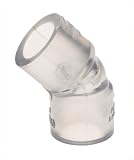 Clear PVC 45 Degree Elbow Schedule 40 2 Item Number 432406 (Pack of 1)