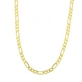 Men's 14k Yellow or White Gold Figaro Chain Necklace