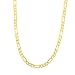 Men's 14k Yellow or White Gold Figaro Chain Necklace