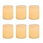 Inglow CG10286CR6 Battery-Operated 1-3/4-Inch Flameless Wax-Covered LED Votive Candle, 6-Pack, Cream