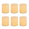 Inglow CG10286CR6 Battery-Operated 1-3/4-Inch Flameless Wax-Covered LED Votive Candle, 6-Pack, Cream