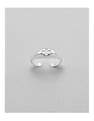 Cross Toe Ring In 92.5 Sterling Silver